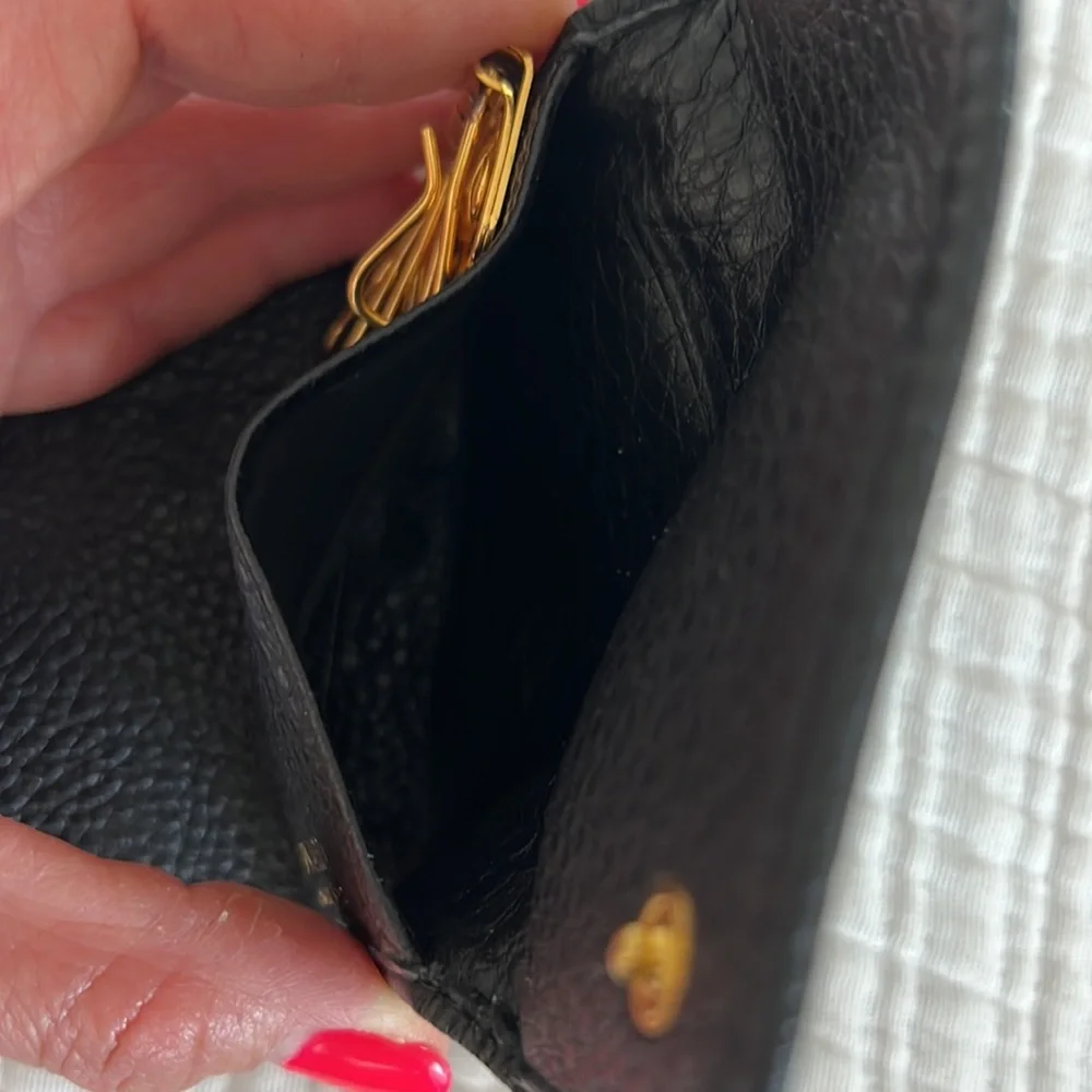 Authentic leather Prada key holder